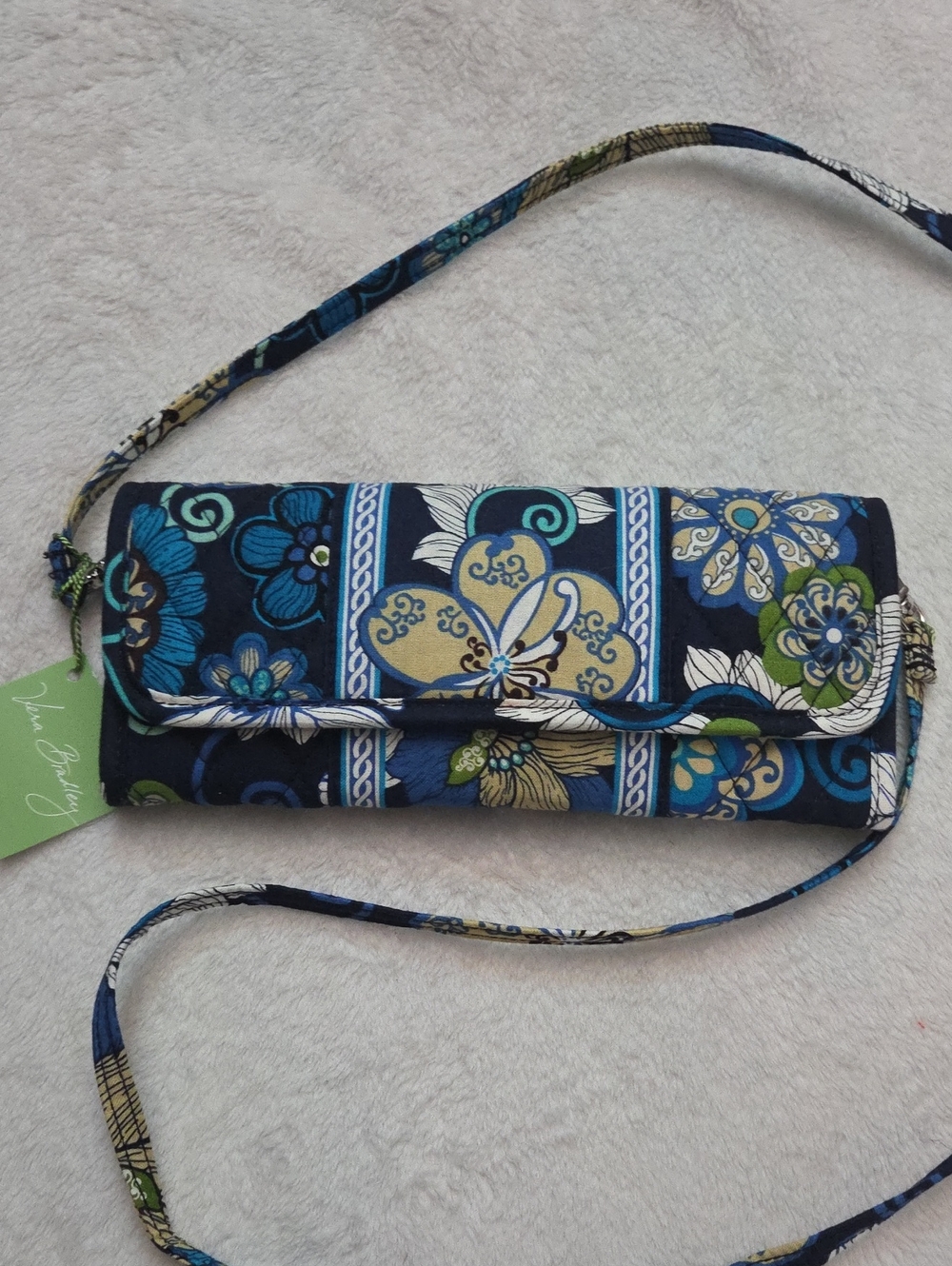 Vera Bradley Sleek Wallet With Strap